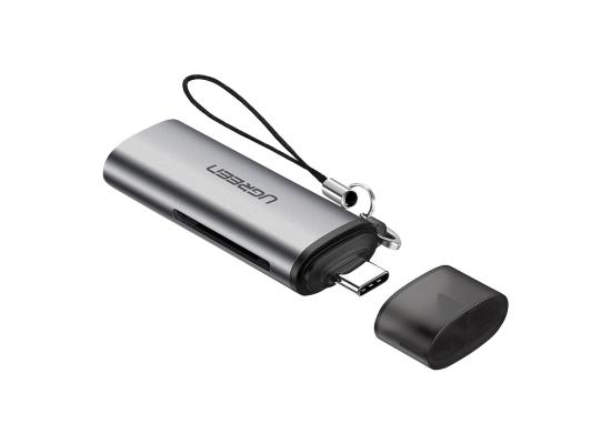 UGREEN 2-in-1 USB-C SD/TF Card Reader 5 Gbps – Gray